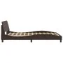 Brown synthetic leather headboard bed frame 120x200 cm by , Beds and slatted bases - Ref: Foro24-373160, Price: 158,72 €, Dis...