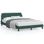 Dark green velvet bed frame with headboard 140x200 cm by , Beds and slatted bases - Ref: Foro24-373195, Price: 168,67 €, Disc...