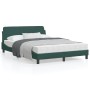 Estructura cama con cabecero terciopelo verde oscuro 140x200 cm de , Camas y somieres - Ref: Foro24-373195, Precio: 147,98 €,...