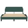 Dark green velvet bed frame with headboard 140x200 cm by , Beds and slatted bases - Ref: Foro24-373195, Price: 168,67 €, Disc...