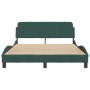 Estructura cama con cabecero terciopelo verde oscuro 140x200 cm de , Camas y somieres - Ref: Foro24-373195, Precio: 147,98 €,...