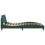 Dark green velvet bed frame with headboard 140x200 cm by , Beds and slatted bases - Ref: Foro24-373195, Price: 168,67 €, Disc...
