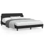Bed frame with headboard black synthetic leather 160x200cm by , Beds and slatted bases - Ref: Foro24-373218, Price: 184,53 €,...