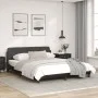 Bed frame with headboard black synthetic leather 160x200cm by , Beds and slatted bases - Ref: Foro24-373218, Price: 184,53 €,...