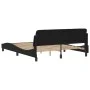 Bed frame with headboard black synthetic leather 160x200cm by , Beds and slatted bases - Ref: Foro24-373218, Price: 184,53 €,...