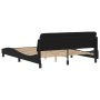 Bettgestell mit Kopfteil aus schwarzem Kunstleder 160x200cm von , Betten und Lattenroste - Ref: Foro24-373218, Preis: 185,12 ...
