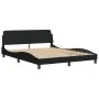 Bed frame with black fabric headboard 160x200 cm by , Beds and slatted bases - Ref: Foro24-373207, Price: 187,34 €, Discount: %