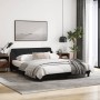 Bed frame with black fabric headboard 160x200 cm by , Beds and slatted bases - Ref: Foro24-373207, Price: 190,14 €, Discount: %