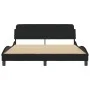 Bed frame with black fabric headboard 160x200 cm by , Beds and slatted bases - Ref: Foro24-373207, Price: 187,34 €, Discount: %