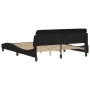 Bed frame with black fabric headboard 160x200 cm by , Beds and slatted bases - Ref: Foro24-373207, Price: 187,34 €, Discount: %
