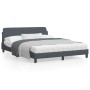 Dark gray velvet bed frame with headboard 160x200 cm by , Beds and slatted bases - Ref: Foro24-373213, Price: 181,72 €, Disco...