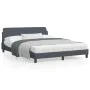 Dark gray velvet bed frame with headboard 160x200 cm by , Beds and slatted bases - Ref: Foro24-373213, Price: 177,00 €, Disco...