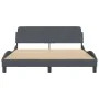 Dark gray velvet bed frame with headboard 160x200 cm by , Beds and slatted bases - Ref: Foro24-373213, Price: 177,00 €, Disco...