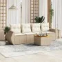 Garden sofa set with cushions 5 pieces beige synthetic rattan by , Garden sets - Ref: Foro24-3257213, Price: 387,15 €, Discou...