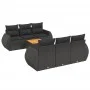 7-teiliges Garten-Essset und schwarze Kissen aus synthetischem Rattan von , Gartensets - Ref: Foro24-3257224, Preis: 495,70 €...