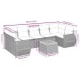 8-piece garden sofa set and black synthetic rattan cushions by , Garden sets - Ref: Foro24-3257245, Price: 505,24 €, Discount: %