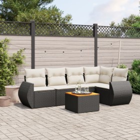 6-piece garden sofa set and black synthetic rattan cushions by , Garden sets - Ref: Foro24-3257323, Price: 381,49 €, Discount: %