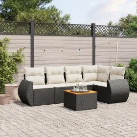 6-piece garden sofa set and black synthetic rattan cushions by , Garden sets - Ref: Foro24-3257323, Price: 382,20 €, Discount: %