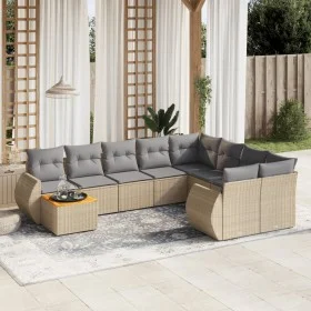 Garden sofa set with beige cushions 10 pieces synthetic rattan by , Garden sets - Ref: Foro24-3257501, Price: 651,77 €, Disco...