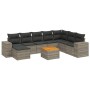 9-teiliges Gartenmöbel-Set und graue synthetische Rattankissen von , Gartensets - Ref: Foro24-3257915, Preis: 556,10 €, Rabat...