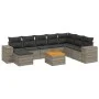 Set de muebles de jardín 9 pzas y cojines ratán sintético gris de , Conjuntos de jardín - Ref: Foro24-3257915, Precio: 547,07...