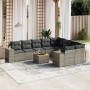 10-piece garden sofa set with gray synthetic rattan cushions by , Garden sets - Ref: Foro24-3257936, Price: 623,53 €, Discoun...