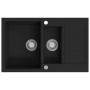 Küchenspüle mit 2 schwarzen Granitschüsseln von , Sinkt - Ref: Foro24-142950, Preis: 207,26 €, Rabatt: %