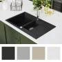 Küchenspüle mit 2 schwarzen Granitschüsseln von , Sinkt - Ref: Foro24-142950, Preis: 203,84 €, Rabatt: %