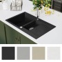 Küchenspüle mit 2 schwarzen Granitschüsseln von , Sinkt - Ref: Foro24-142950, Preis: 207,26 €, Rabatt: %