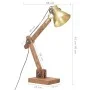 Industrial round brass table lamp 58x18x90 cm E27 by , Lamps - Ref: Foro24-320552, Price: 67,80 €, Discount: %