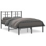 Estructura de cama con cabecero metal negro 120x190 cm de , Camas y somieres - Ref: Foro24-355558, Precio: 94,10 €, Descuento: %