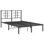 Estructura de cama con cabecero metal negro 120x190 cm de , Camas y somieres - Ref: Foro24-355558, Precio: 92,65 €, Descuento: %