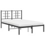 Estructura de cama con cabecero metal negro 120x190 cm de , Camas y somieres - Ref: Foro24-355558, Precio: 94,10 €, Descuento: %