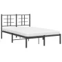 Estructura de cama con cabecero metal negro 120x190 cm de , Camas y somieres - Ref: Foro24-355558, Precio: 92,65 €, Descuento: %