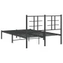 Estructura de cama con cabecero metal negro 120x190 cm de , Camas y somieres - Ref: Foro24-355558, Precio: 92,65 €, Descuento: %