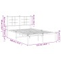 Estructura de cama con cabecero metal negro 120x190 cm de , Camas y somieres - Ref: Foro24-355558, Precio: 94,10 €, Descuento: %