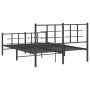 Estructura de cama cabecero y estribo metal negro 140x190 cm de , Camas y somieres - Ref: Foro24-355579, Precio: 114,20 €, De...