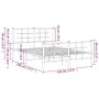 Estructura de cama cabecero y estribo metal negro 140x190 cm de , Camas y somieres - Ref: Foro24-355579, Precio: 112,43 €, De...