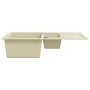Granite kitchen sink with two beige bowls by , Sinks - Ref: Foro24-144858, Price: 196,33 €, Discount: %