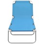 Klappbare Liege aus Stahl und türkisblauem Stoff von , Liegen - Ref: Foro24-310329, Preis: 73,34 €, Rabatt: %