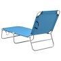 Klappbare Liege aus Stahl und türkisblauem Stoff von , Liegen - Ref: Foro24-310329, Preis: 73,34 €, Rabatt: %