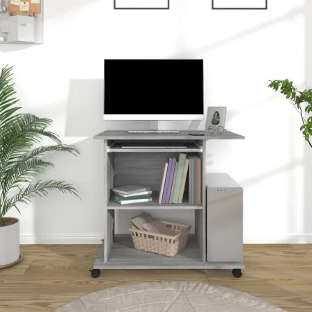 Escritorio de madera contrachapada gris Sonoma 80x50x75 cm de , Escritorios - Ref: Foro24-815544, Precio: 73,07 €, Descuento: %