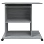 Sonoma grauer Sperrholzschreibtisch 80x50x75 cm von , Schreibtische - Ref: Foro24-815544, Preis: 71,49 €, Rabatt: %
