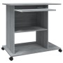 Sonoma grauer Sperrholzschreibtisch 80x50x75 cm von , Schreibtische - Ref: Foro24-815544, Preis: 71,49 €, Rabatt: %