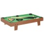 Mini mesa de billar marrón y verde 92x52x19 cm