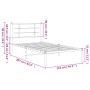 Estructura de cama con cabecero metal negro 107x203 cm de , Camas y somieres - Ref: Foro24-355557, Precio: 72,66 €, Descuento: %