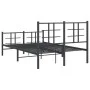 Bed frame with headboard and footboard black metal 120x190 cm by , Beds and slatted bases - Ref: Foro24-355576, Price: 107,21...