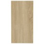 Mesa auxiliar de madera contrachapada blanco y roble 50x26x50cm