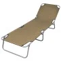 Klappliege mit verstellbarer taupefarbener Rückenlehne von , Liegen - Ref: Foro24-44294, Preis: 64,67 €, Rabatt: %