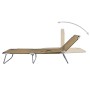 Folding lounger with adjustable taupe backrest by , Loungers - Ref: Foro24-44294, Price: 77,02 €, Discount: %